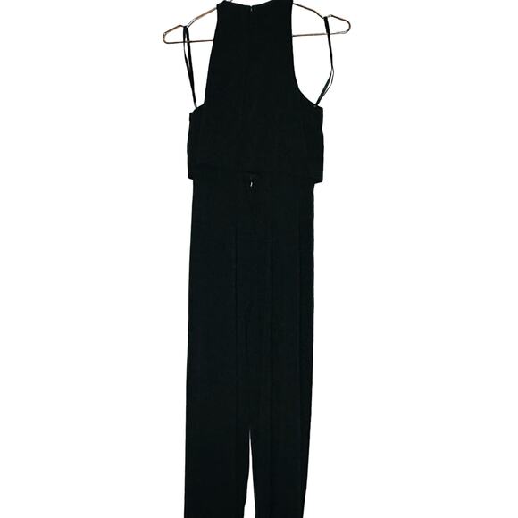 JILL STUART Black Popover Jumpsuit Sleeveless Crewneck Wide Leg Jumpsuit Size 4 - Picture 5 of 13
